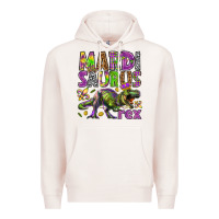 Pale Pink Mardi Saurus Rex Premium Hoodie - HowdyJamesFarm