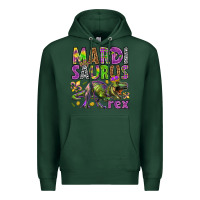 Sports Green Mardi Saurus Rex Premium Hoodie - HowdyJamesFarm