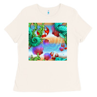 Bone seahorse and beach Ladies Tee - BundleAndBundleShop