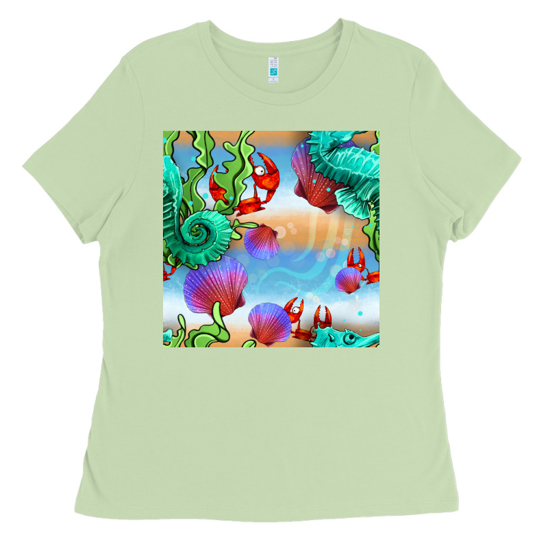 Seahorse And Beach Ladies Tee by BundleAndBundleShop | Teevron
