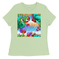 Matcha seahorse and beach Ladies Tee - BundleAndBundleShop