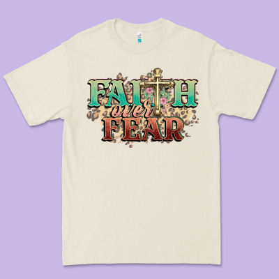 Faith Over Fear Cross Premium Tee Designed By Nancycooperartshop