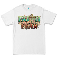 White faith over fear cross Premium Tee - NancyCooperArtShop