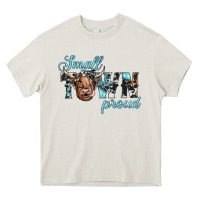 Cream small town proud Heavy Core Tee - JahusDesignShop