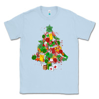 Dusty Blue nurse christmas tree Classic Tee - MaliasSmallBusiness