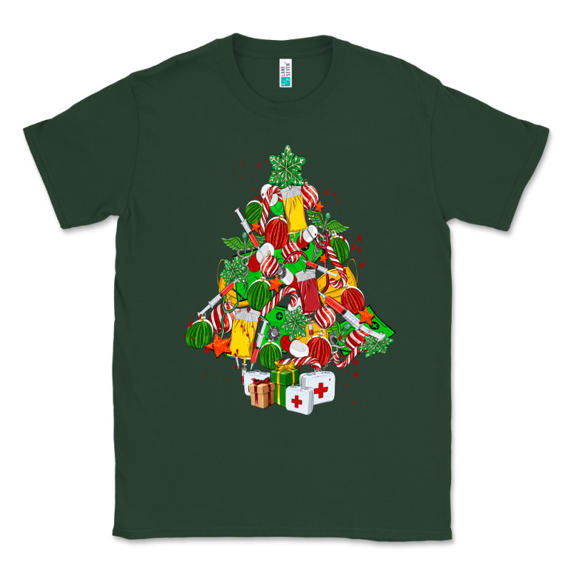 Nurse Christmas Tree Classic Tee by MaliasSmallBusiness | Teevron
