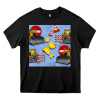 Black bulldozer seamles pattern Heavy Core Tee - BundleAndBundleShop