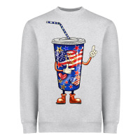 Heather Grey 4th of july coca Heavyweight Sweatshirt - BarkalooDesign