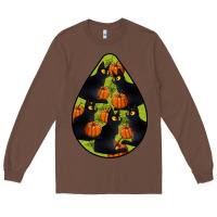 Chestnut Black Cat Halloween Teardrop Long Sleeve Tee - LillyAllenDesigns