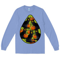 Colony Blue Black Cat Halloween Teardrop Long Sleeve Tee - LillyAllenDesigns