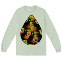 Matcha Black Cat Halloween Teardrop Long Sleeve Tee - LillyAllenDesigns