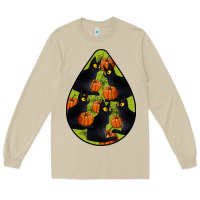 Mushroom Black Cat Halloween Teardrop Long Sleeve Tee - LillyAllenDesigns