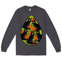 Smoke Black Cat Halloween Teardrop Long Sleeve Tee - LillyAllenDesigns