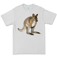 Dove Grey Hand Drawn Wallaby Animal Premium Tee - LillyAllenDesigns