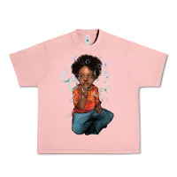 Salmon afro black boy Urban Heavy Tee - NancyCooperArtShop
