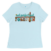 Baby Blue not perfect just forgiven Ladies Tee - Artiststas