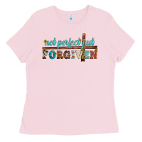 Bubblegum Pink not perfect just forgiven Ladies Tee - Artiststas