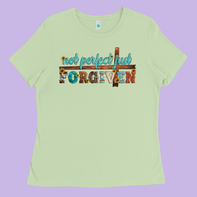 Not Perfect Just Forgiven Ladies Tee Designed By Artiststas