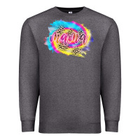 Charcoal Heather Mama Tie dye Leopard Premium Sweatshirt - CowCowDesign