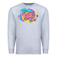 Heather Grey Mama Tie dye Leopard Premium Sweatshirt - CowCowDesign