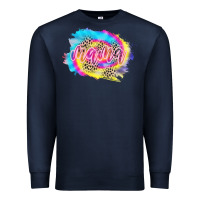 Navy Mama Tie dye Leopard Premium Sweatshirt - CowCowDesign