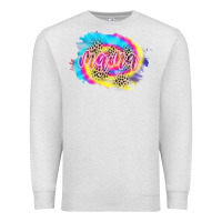 Oatmeal Heather Mama Tie dye Leopard Premium Sweatshirt - CowCowDesign
