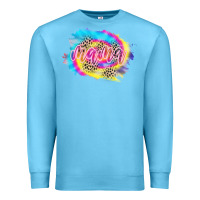 Ocean Blue Mama Tie dye Leopard Premium Sweatshirt - CowCowDesign
