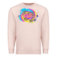 Pale Pink Mama Tie dye Leopard Premium Sweatshirt - CowCowDesign