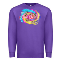 Purple Mama Tie dye Leopard Premium Sweatshirt - CowCowDesign