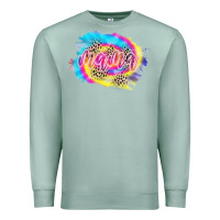Seafoam Mama Tie dye Leopard Premium Sweatshirt - CowCowDesign