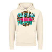 Vintage Artic crafting is my therapy Vintage Hoodie - NancyCooperArtShop