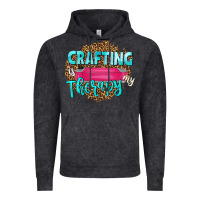 Vintage Black crafting is my therapy Vintage Hoodie - NancyCooperArtShop