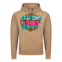 Vintage Coffee crafting is my therapy Vintage Hoodie - NancyCooperArtShop