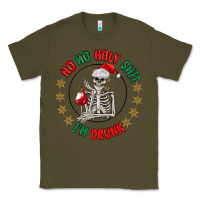 Army Green ho ho holly shit skeleton santa Classic Tee - MaliasSmallBusiness
