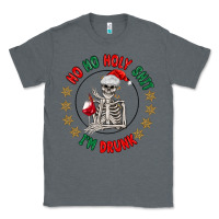 Charcoal Heather ho ho holly shit skeleton santa Classic Tee - MaliasSmallBusiness