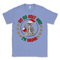 Colony Blue ho ho holly shit skeleton santa Classic Tee - MaliasSmallBusiness