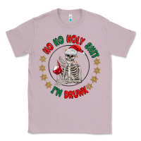 Lilac ho ho holly shit skeleton santa Classic Tee - MaliasSmallBusiness
