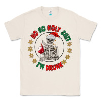 Natural ho ho holly shit skeleton santa Classic Tee - MaliasSmallBusiness