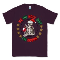 Plum ho ho holly shit skeleton santa Classic Tee - MaliasSmallBusiness