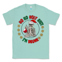 Seafoam ho ho holly shit skeleton santa Classic Tee - MaliasSmallBusiness