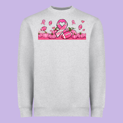 Breast Cancer American Football Heavyweight Sweatshirt Designed By Jasminsmagicworld