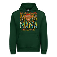 Forest Green God Gifted Me Two Titles And Mama i Rock Them Both Urban Hoodie - CowhideDigitalArt