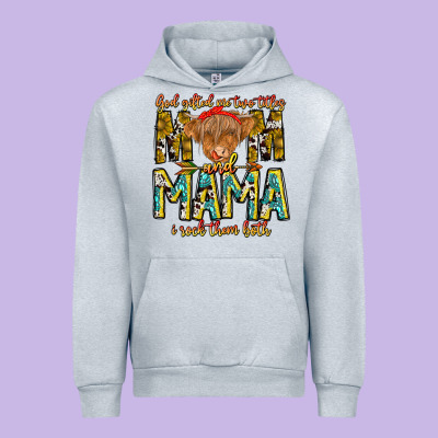 God Gifted Me Two Titles And Mama I Rock Them Both Urban Hoodie Designed By Cowhidedigitalart