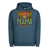 Pigment Midnight Navy God Gifted Me Two Titles And Mama i Rock Them Both Urban Hoodie - CowhideDigitalArt
