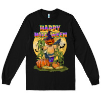 Black happy halloween Long Sleeve Tee - LillyAllenDesigns