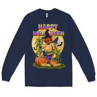 Navy happy halloween Long Sleeve Tee - LillyAllenDesigns