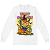 White happy halloween Long Sleeve Tee - LillyAllenDesigns