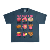 Midnight Navy god says i am mexican pan dulce Urban Heavy Tee - MaliasSmallBusiness