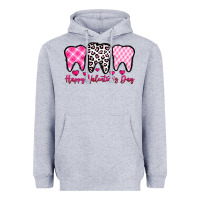 Heather Grey happy valentines day dentist Heavyweight Hoodie - OliviaCreatesArt
