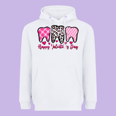 Happy Valentines Day Dentist Heavyweight Hoodie Designed By Oliviacreatesart